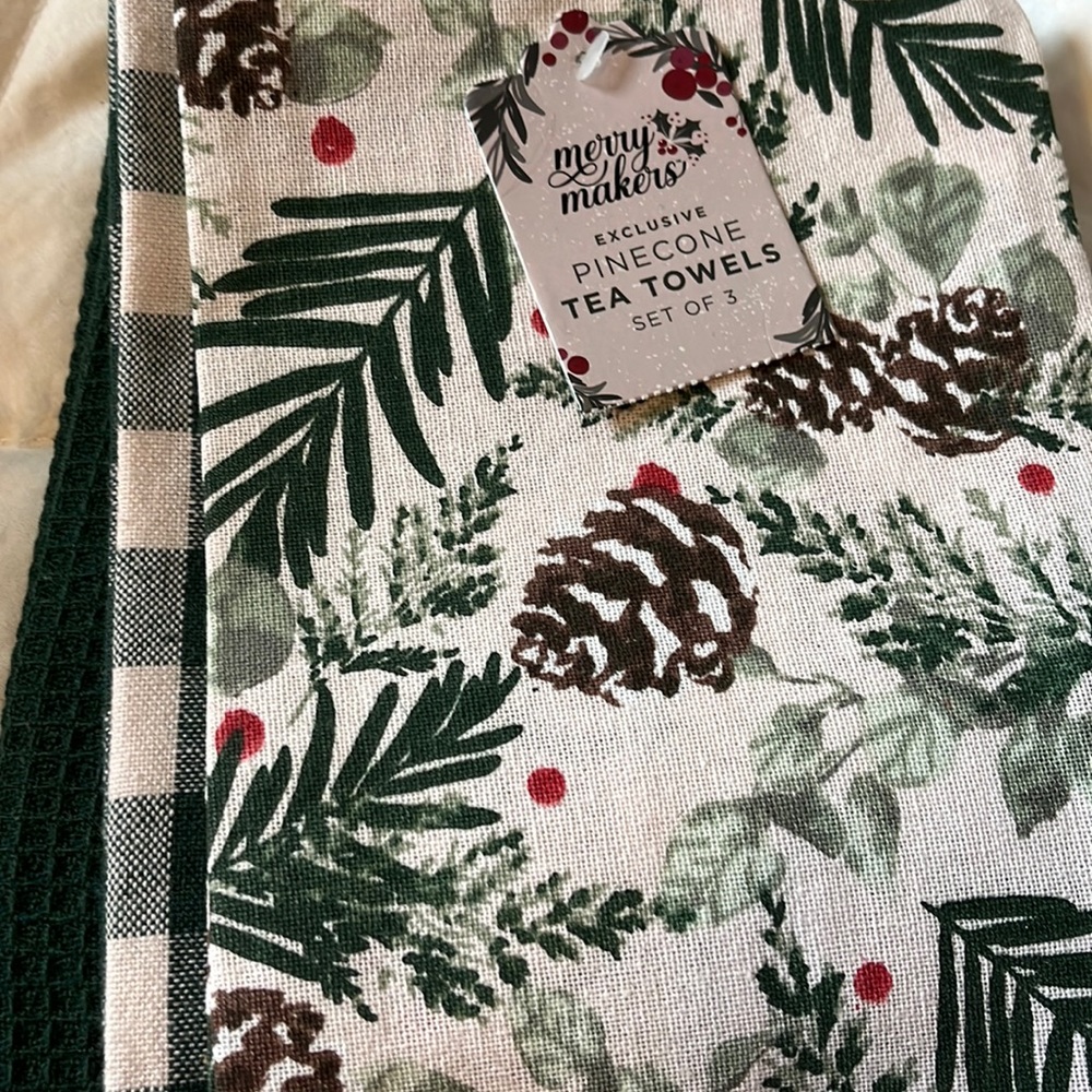 Tea Towels, set of three, new